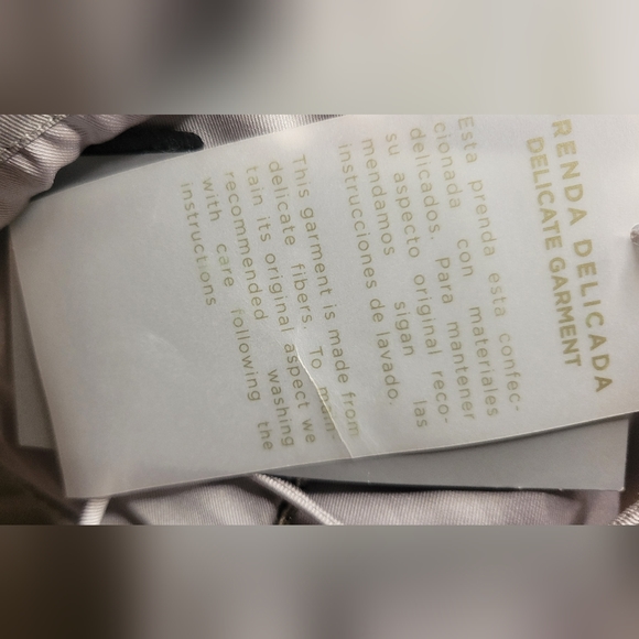 NWT Sz M silver Zara sleep dress w/rhinestone detail - Picture 6 of 6